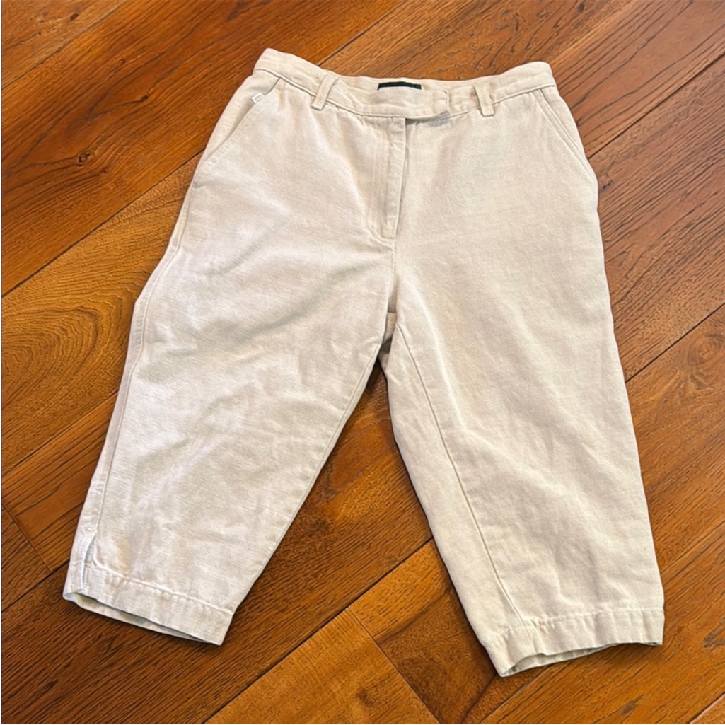 Lauren Co Ralph Lauren Cream Cotton Linen Casual Trousers Shorts